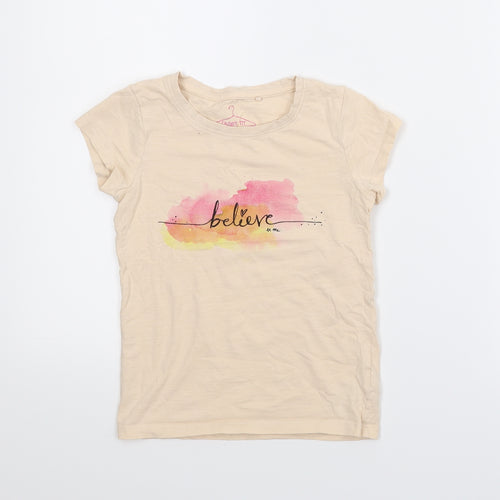 NEXT Girls Beige   Basic T-Shirt Size 6 Years