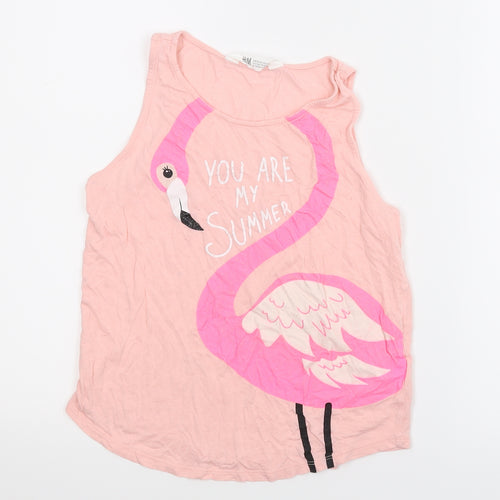 H&M Girls Pink   Basic Tank Size 11 Years