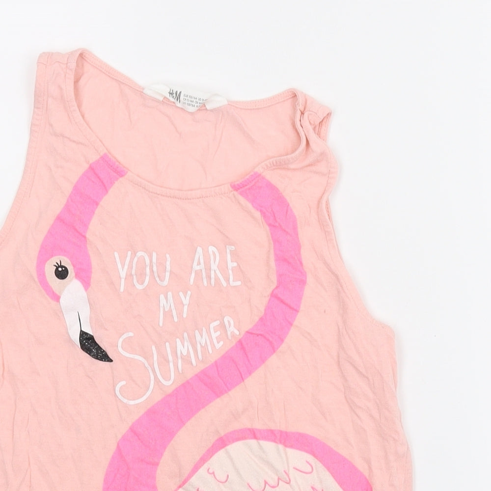 H&M Girls Pink   Basic Tank Size 11 Years