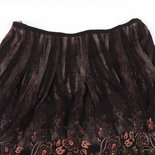 Florence + Fred Womens Brown Geometric  A-Line Skirt Size 14