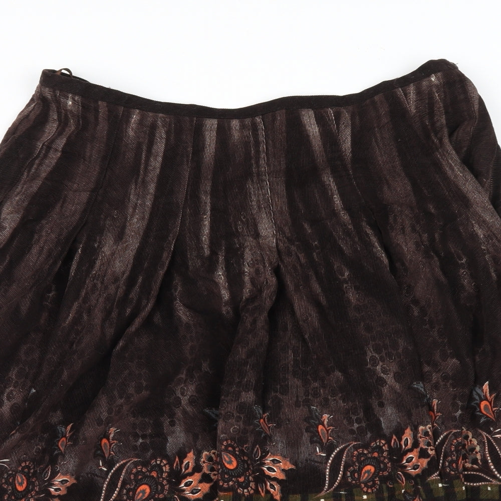 Florence + Fred Womens Brown Geometric  A-Line Skirt Size 14