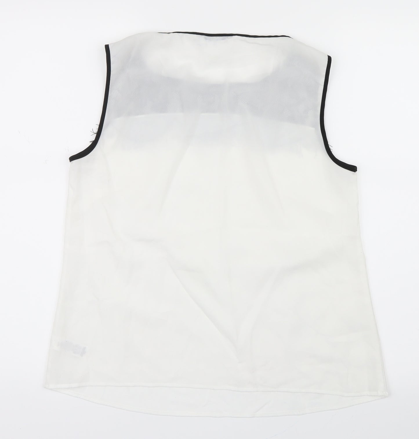 George Womens White   Basic Blouse Size 10  - Lace detail
