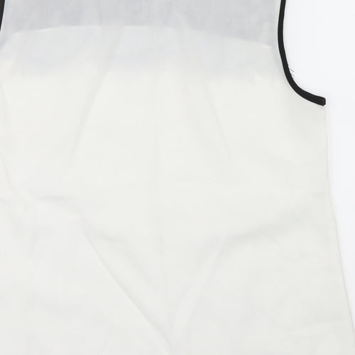 George Womens White   Basic Blouse Size 10  - Lace detail