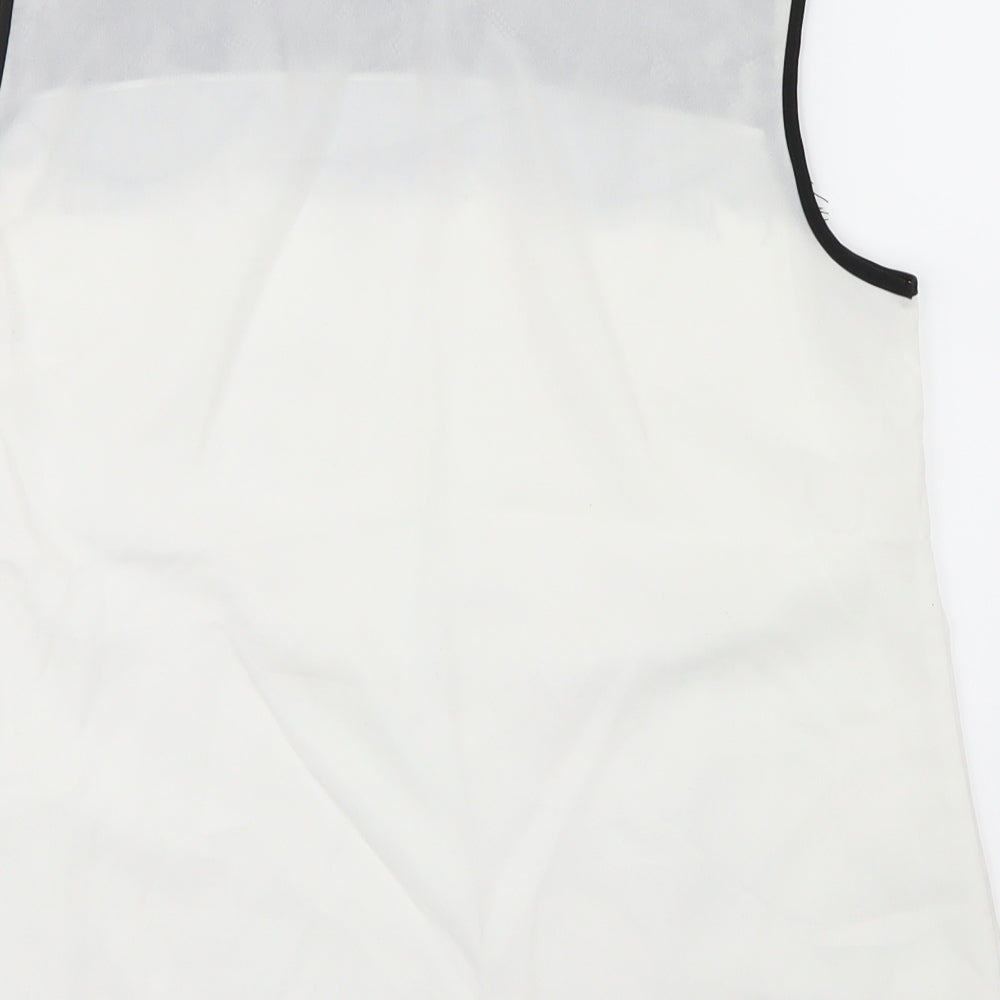 George Womens White   Basic Blouse Size 10  - Lace detail