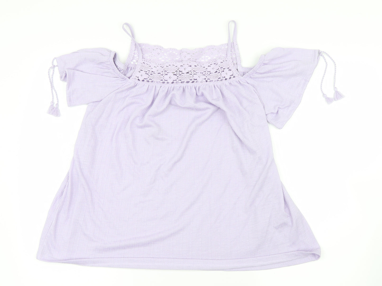 George Womens Purple   Basic Blouse Size 8