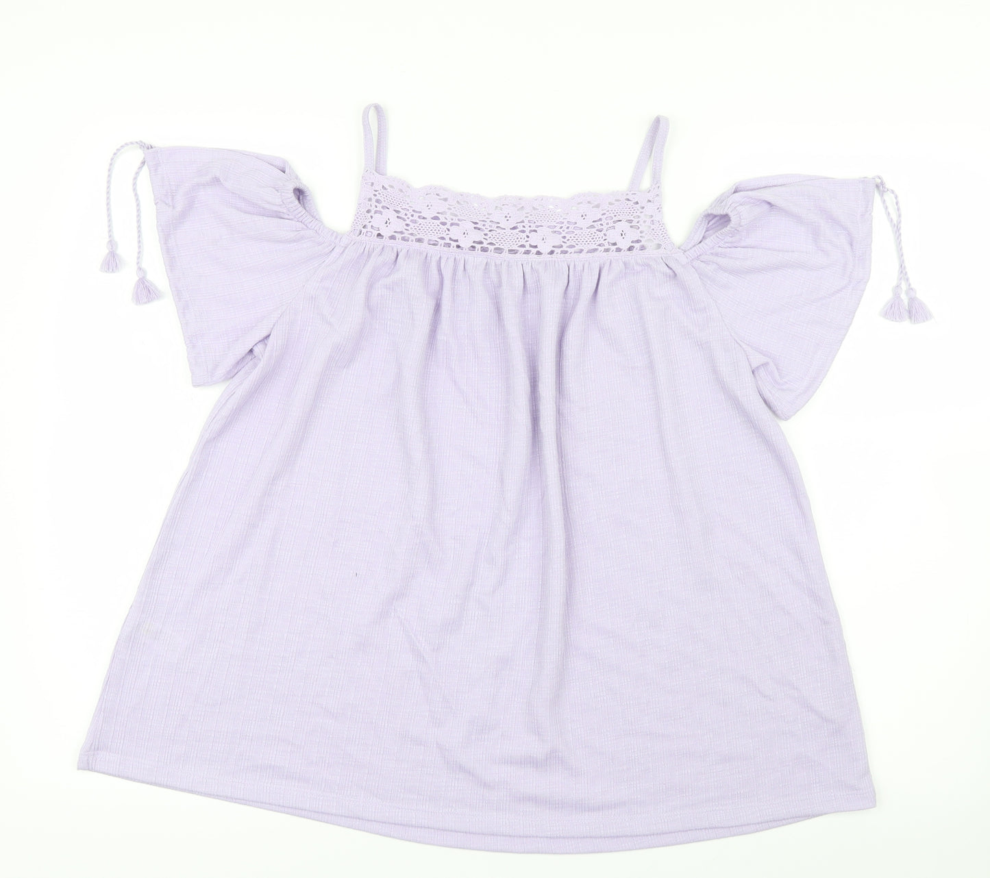 George Womens Purple   Basic Blouse Size 8