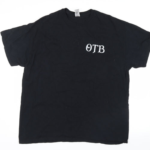 Gildan Mens Black    T-Shirt Size XL