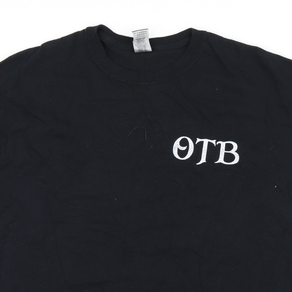 Gildan Mens Black    T-Shirt Size XL