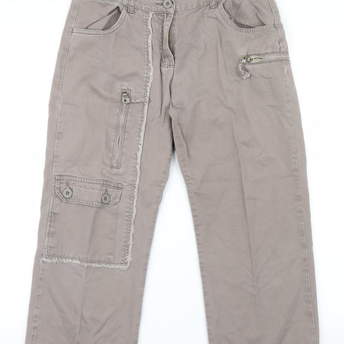 George Womens Brown   Cropped Trousers Size 12 L21.5 in