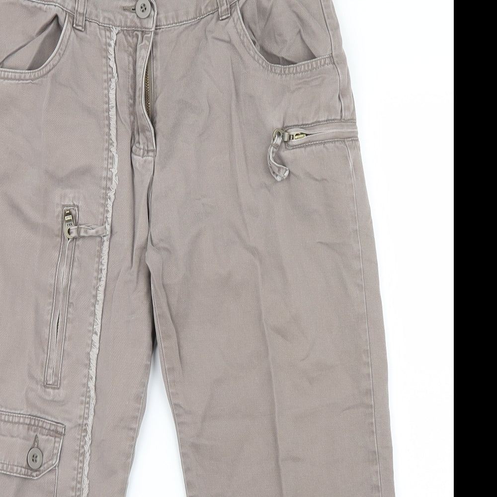 George Womens Brown   Cropped Trousers Size 12 L21.5 in