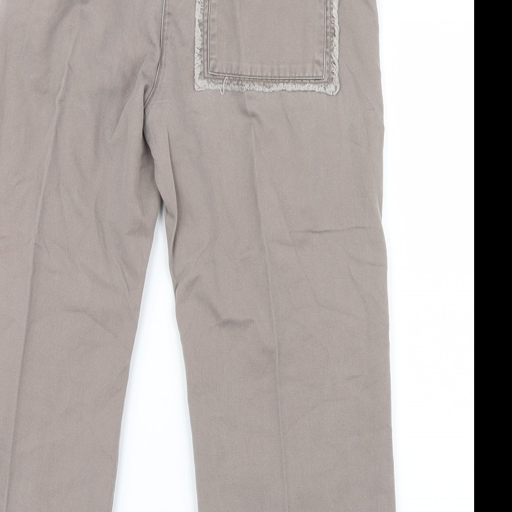 George Womens Brown   Cropped Trousers Size 12 L21.5 in