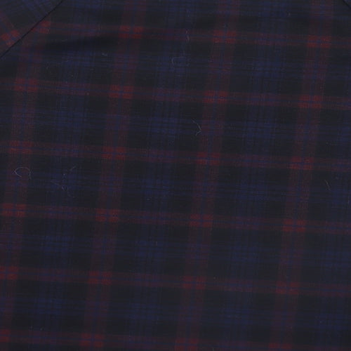 New Look Womens Blue Check  Basic T-Shirt Size 10