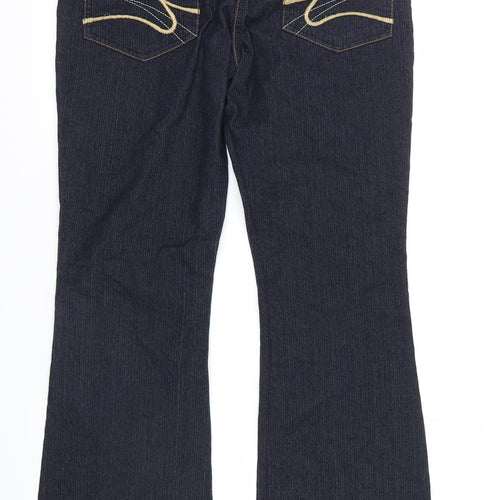 F&F Womens Blue  Denim Straight Jeans Size 12 L28 in