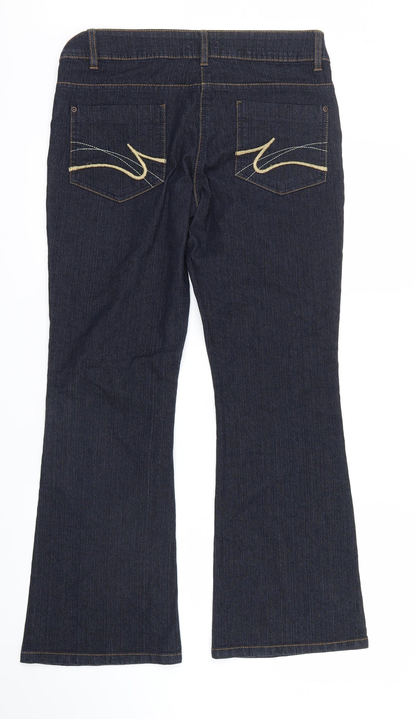 F&F Womens Blue  Denim Straight Jeans Size 12 L28 in
