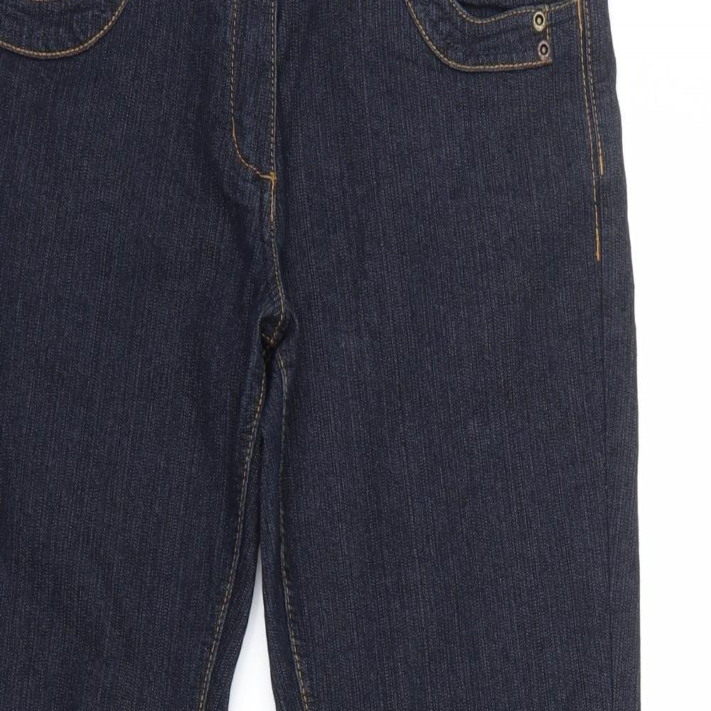 F&F Womens Blue  Denim Straight Jeans Size 12 L28 in