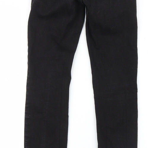 Denim Co. Womens Black  Denim Straight Jeans Size 8 L28 in