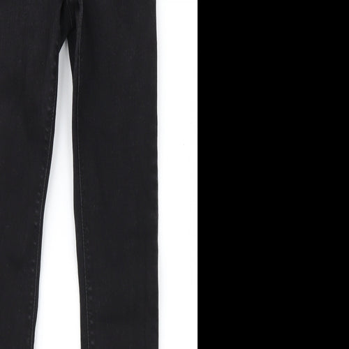 Denim Co. Womens Black  Denim Straight Jeans Size 8 L28 in