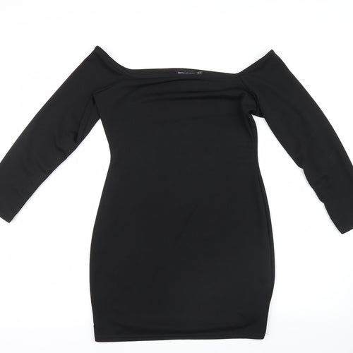 PRETTYLITTLETHING Womens Black   Shirt Dress  Size 10