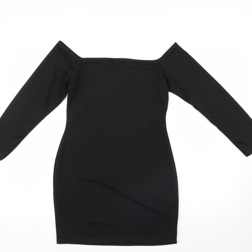 PRETTYLITTLETHING Womens Black   Shirt Dress  Size 10