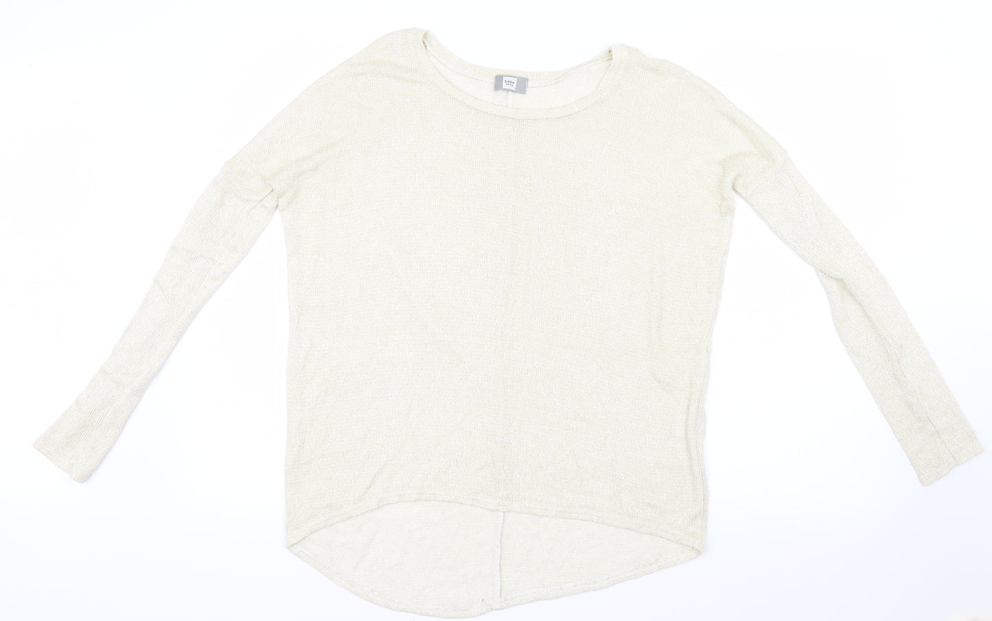 Bebe Paris Womens Gold  Knit Pullover Jumper Size M