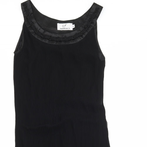 Sublims Womens Black   A-Line  Size M  - Pleated