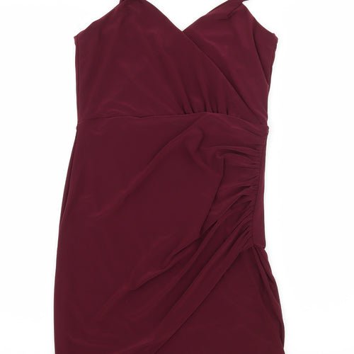 Boohoo Womens Purple  Jersey Slip Dress  Size 10