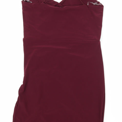 Boohoo Womens Purple  Jersey Slip Dress  Size 10