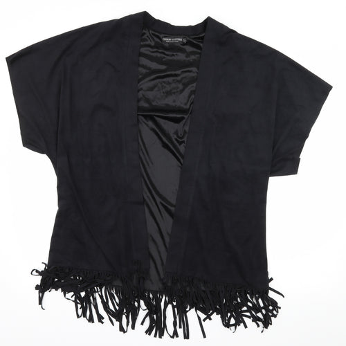 Cherry Couture Womens Black  Velour Kimono Blouse Size S
