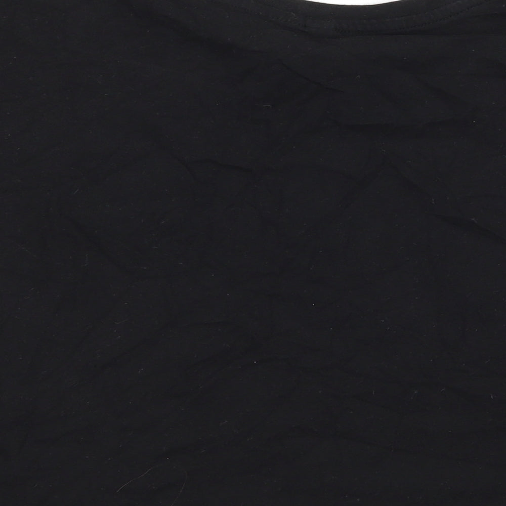 H&M Womens Black Striped Jersey Basic T-Shirt Size M