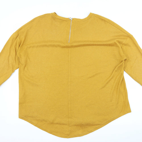 Primark Womens Yellow  Knit Pullover Jumper Size 12