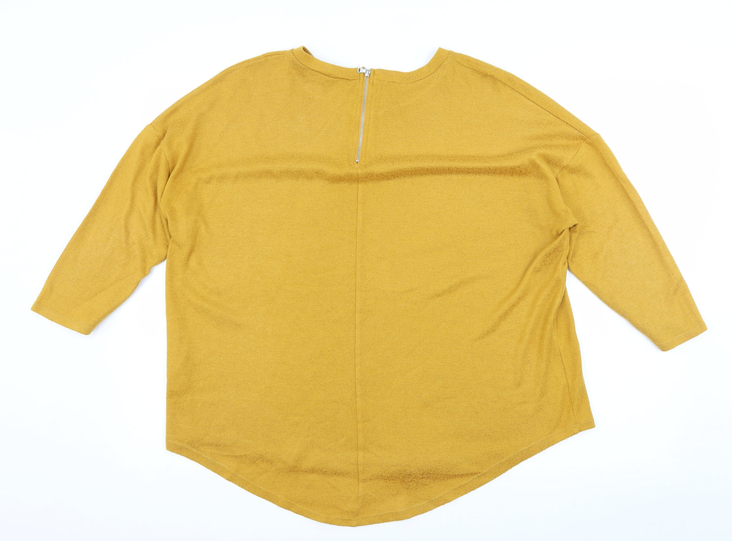 Primark Womens Yellow  Knit Pullover Jumper Size 12