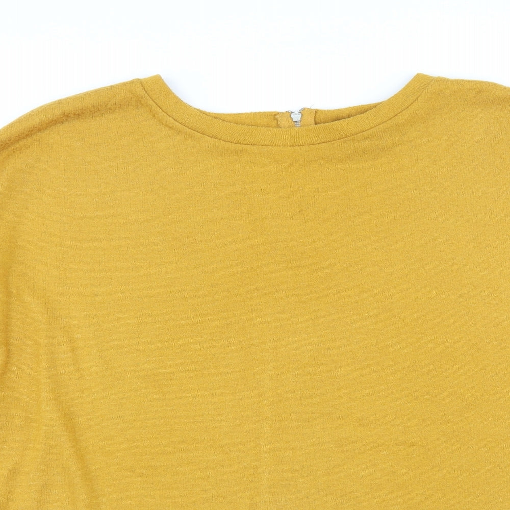 Primark Womens Yellow  Knit Pullover Jumper Size 12