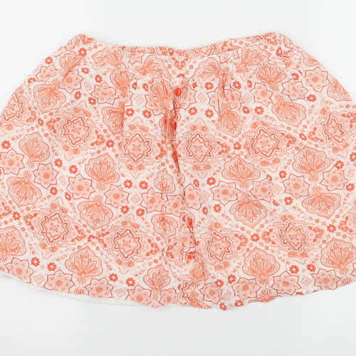 F&F Girls White Geometric  Flare Skirt Size 11-12 Years