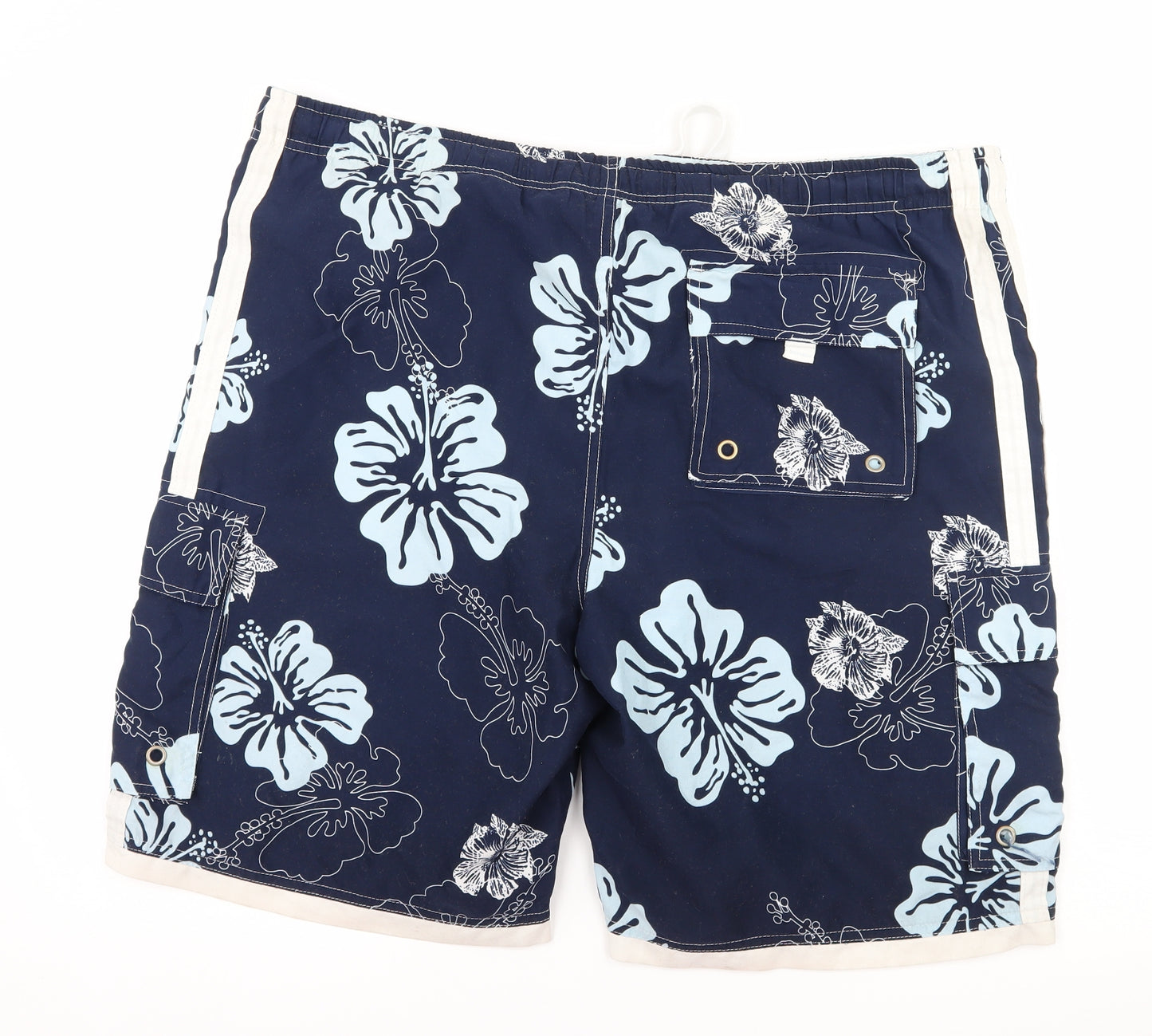 TU Mens Blue Floral  Sweat Shorts Size L