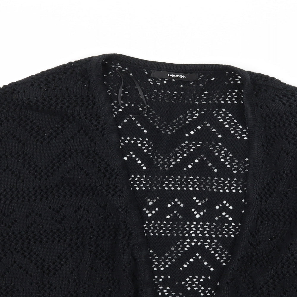 George Womens Black  Knit Cardigan Jumper Size 20