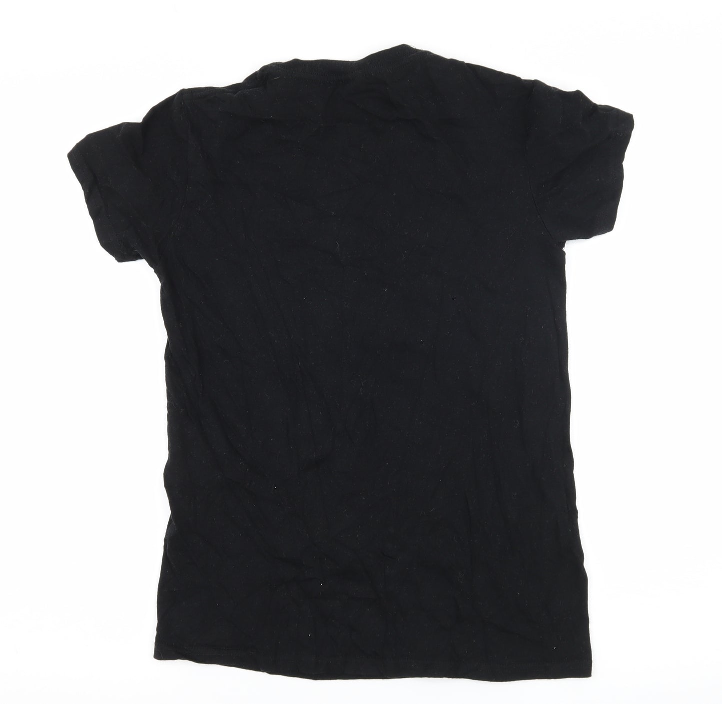 Preworn Mens Black  Jersey  T-Shirt Size S  - Bah Humbug