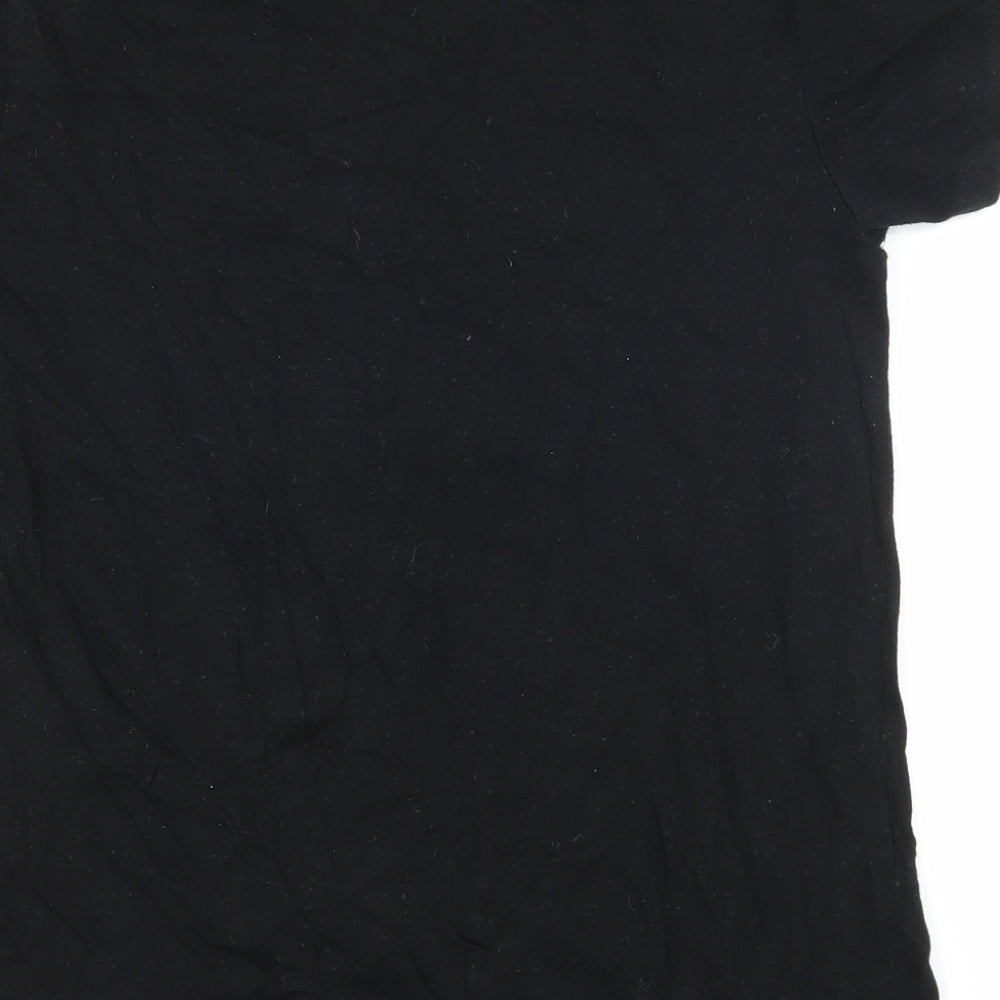 Preworn Mens Black  Jersey  T-Shirt Size S  - Bah Humbug