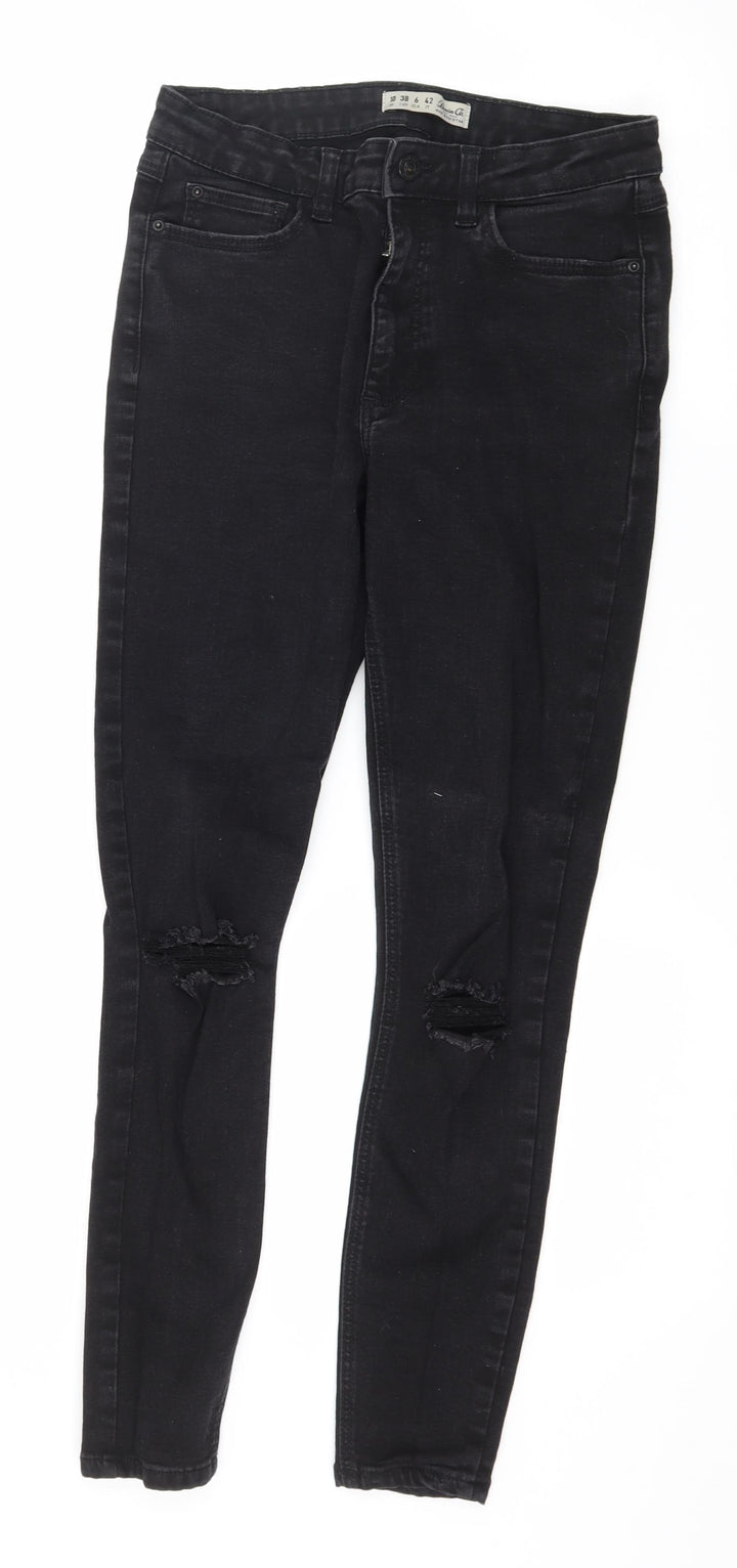 Denim & Co. Womens Black Denim Skinny Jeans Size 10 L27 in