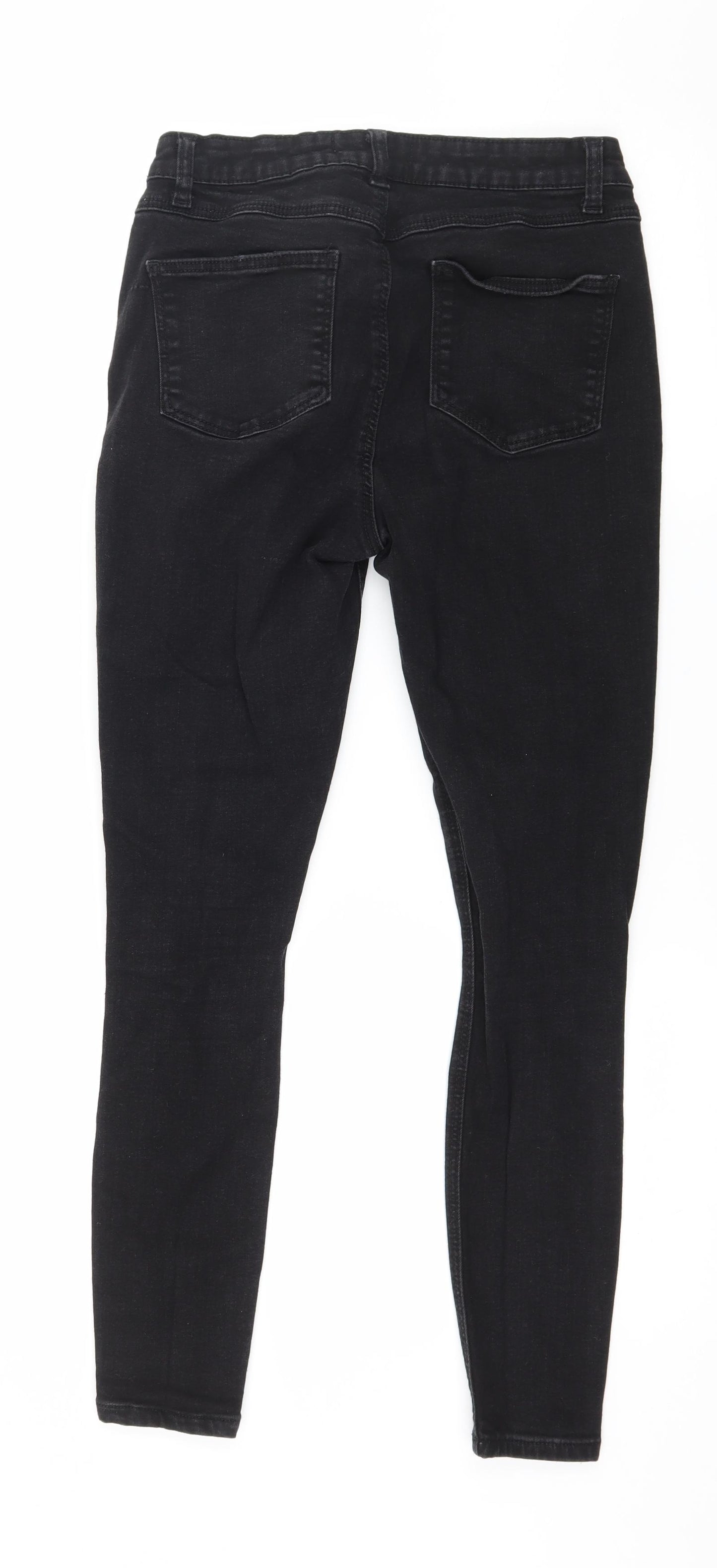 Denim & Co. Womens Black  Denim Skinny Jeans Size 10 L27 in
