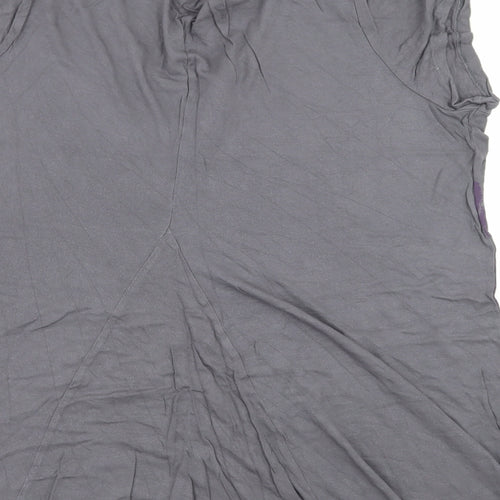 Marks and Spencer Womens Grey Geometric Jersey Basic T-Shirt Size 20