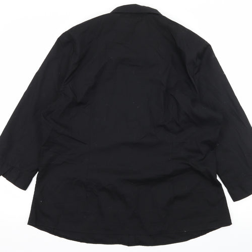 Peacocks Womens Black   Basic Button-Up Size 18