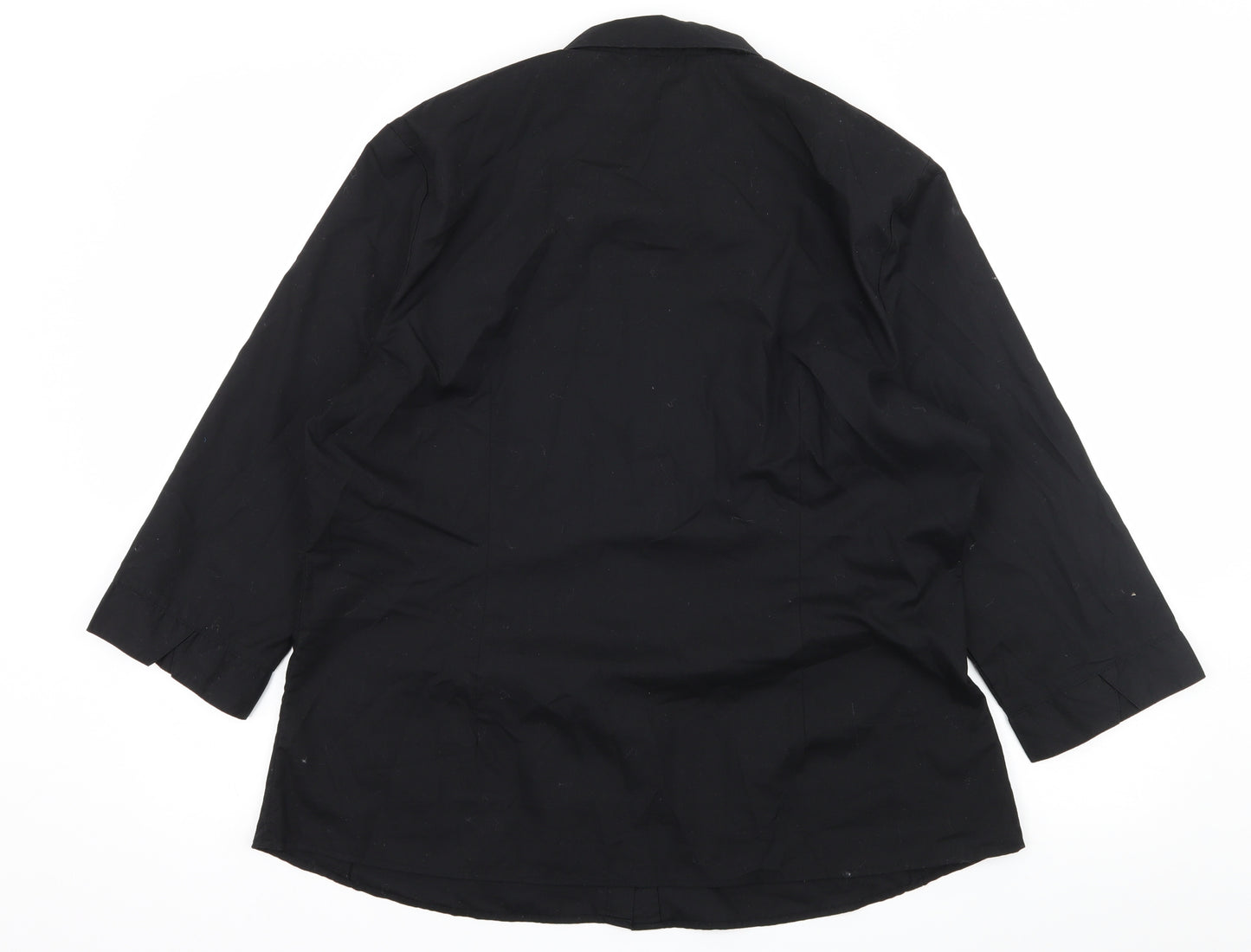 Peacocks Womens Black   Basic Button-Up Size 18