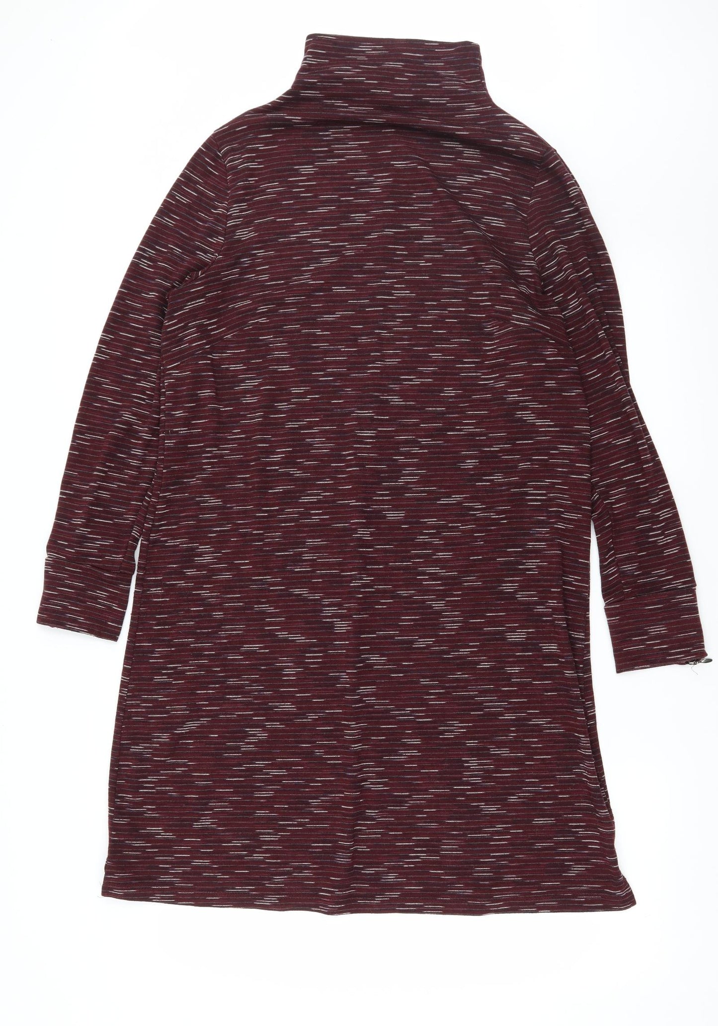 Marks and Spencer Womens Purple Striped Jersey A-Line  Size 16