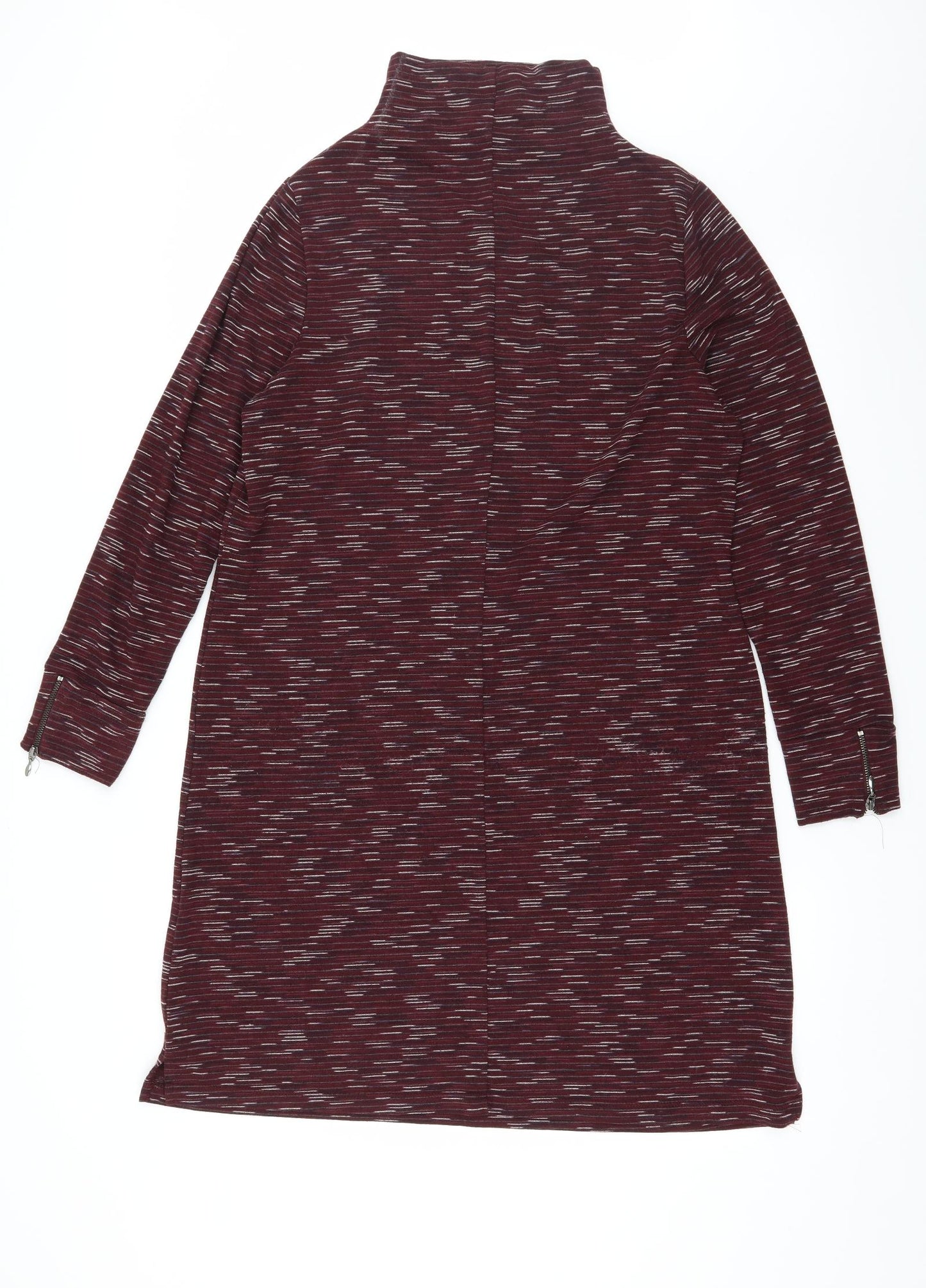 Marks and Spencer Womens Purple Striped Jersey A-Line  Size 16