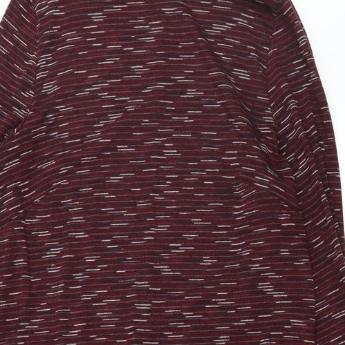 Marks and Spencer Womens Purple Striped Jersey A-Line  Size 16