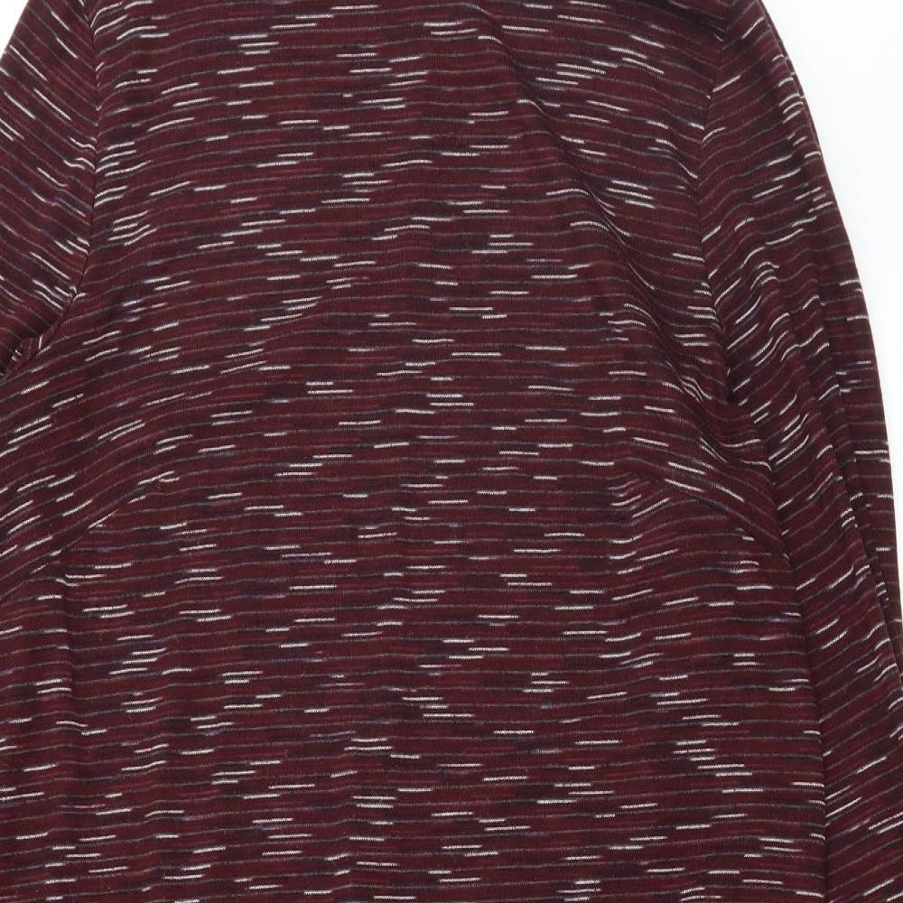 Marks and Spencer Womens Purple Striped Jersey A-Line  Size 16