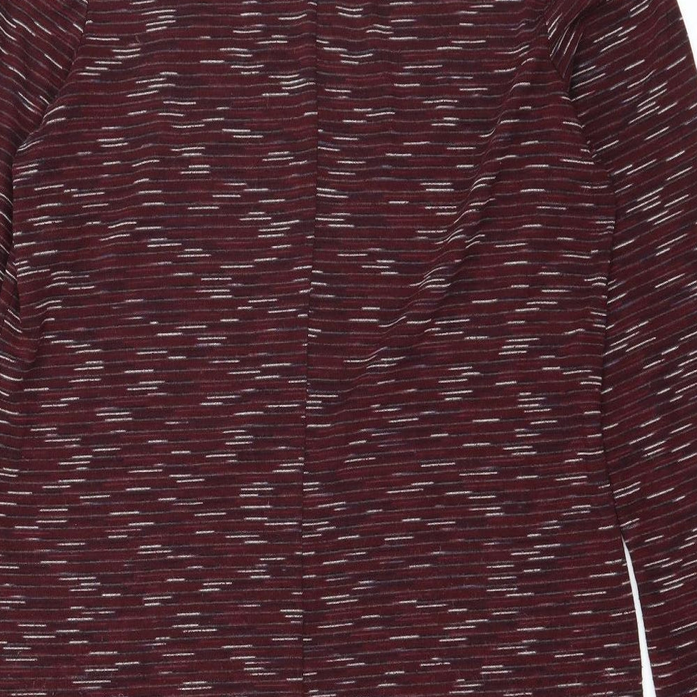 Marks and Spencer Womens Purple Striped Jersey A-Line  Size 16