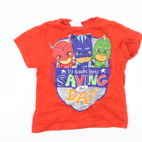 George Baby Red Solid Jersey Cami Pyjama Top Size 18-24 Months  - PJ Masks