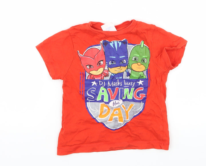 George Baby Red Solid Jersey Cami Pyjama Top Size 18-24 Months - PJ Masks