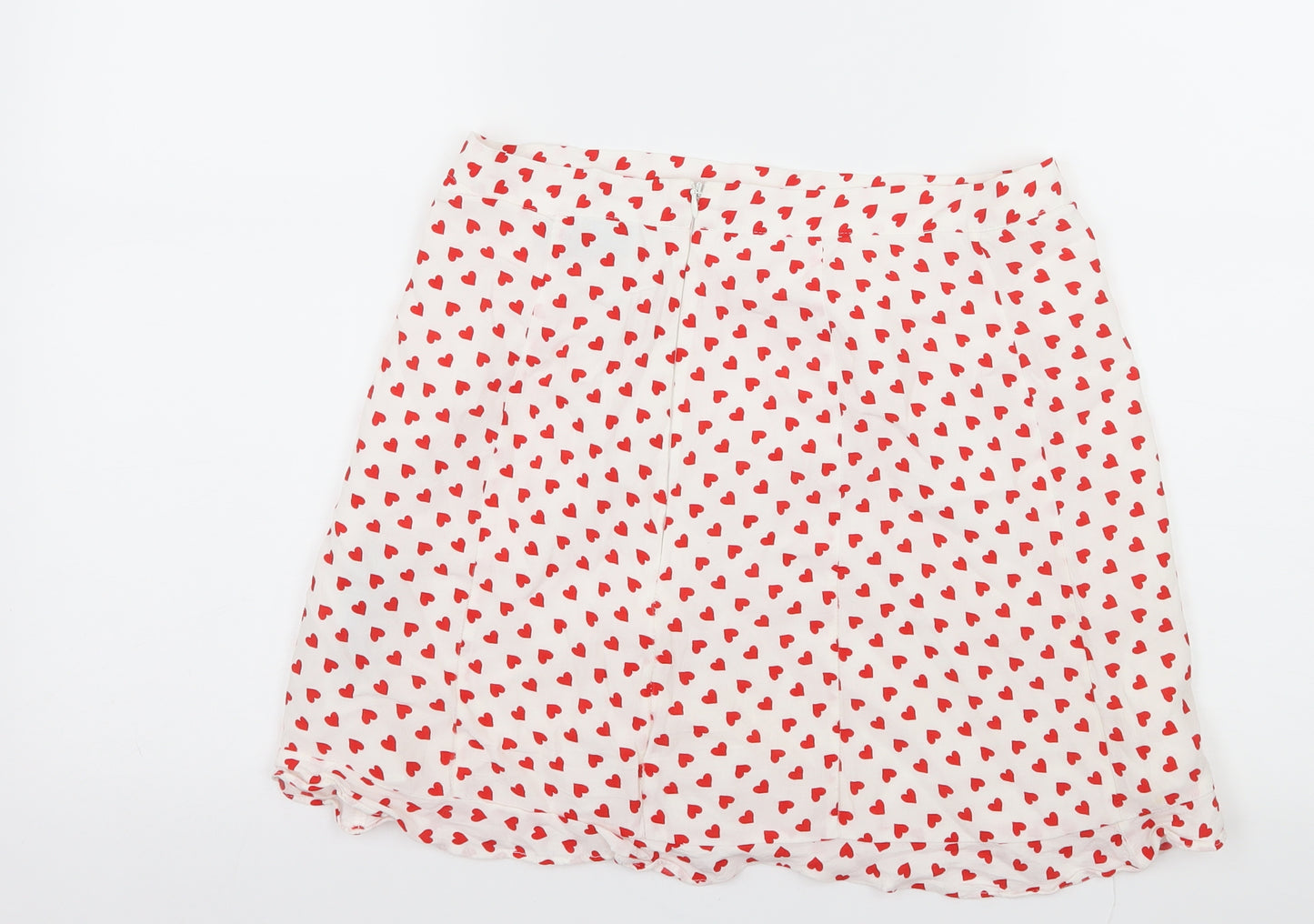 Zara Womens White Polka Dot  Mini Skirt Size M